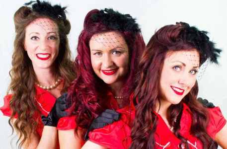 UK-based vocal harmony trio can be booked for World War 2-themed events.
