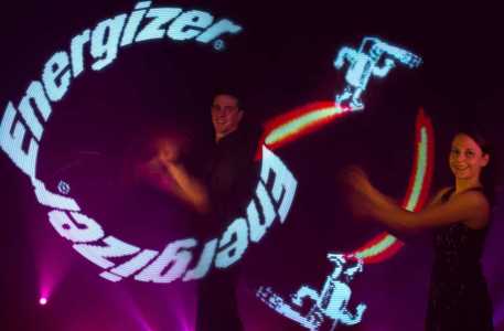 LED juggling dance show for hire. Book our LED Poi Jugglers for product launches in the UK & London.