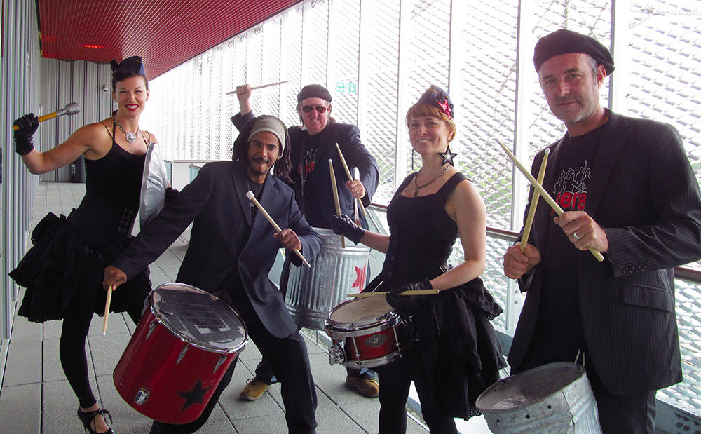 Festival drummers for hire. Book our junk drumming troupe for award ceremonies in the UK & London.