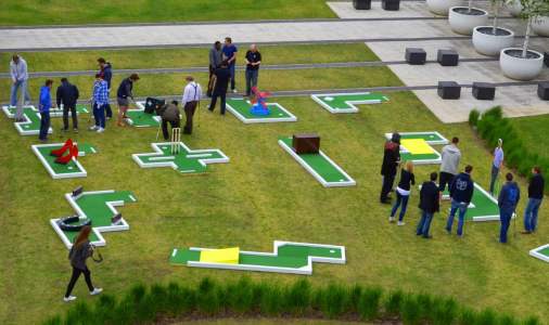 Crazy Golf Course Hire Outdoor Event Setup