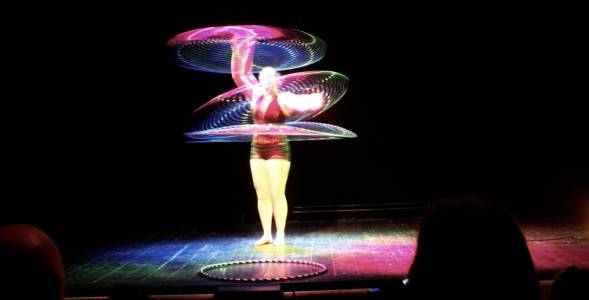 Book our aerial hula hoop performer in London & the UK.