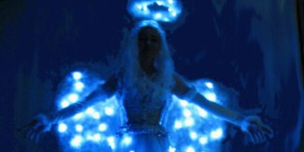 Glow-Christmas-Stilt-Performer