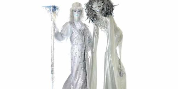 Ice-Themed-Stilt-Performers