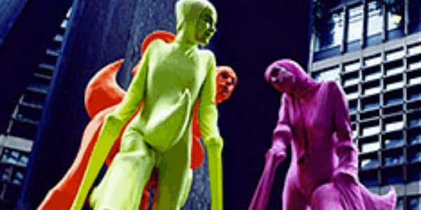 Multi-Coloured-Stilt-Walker-Performers