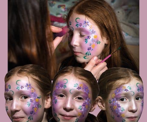 Face painters for hire for children's parties in the UK.