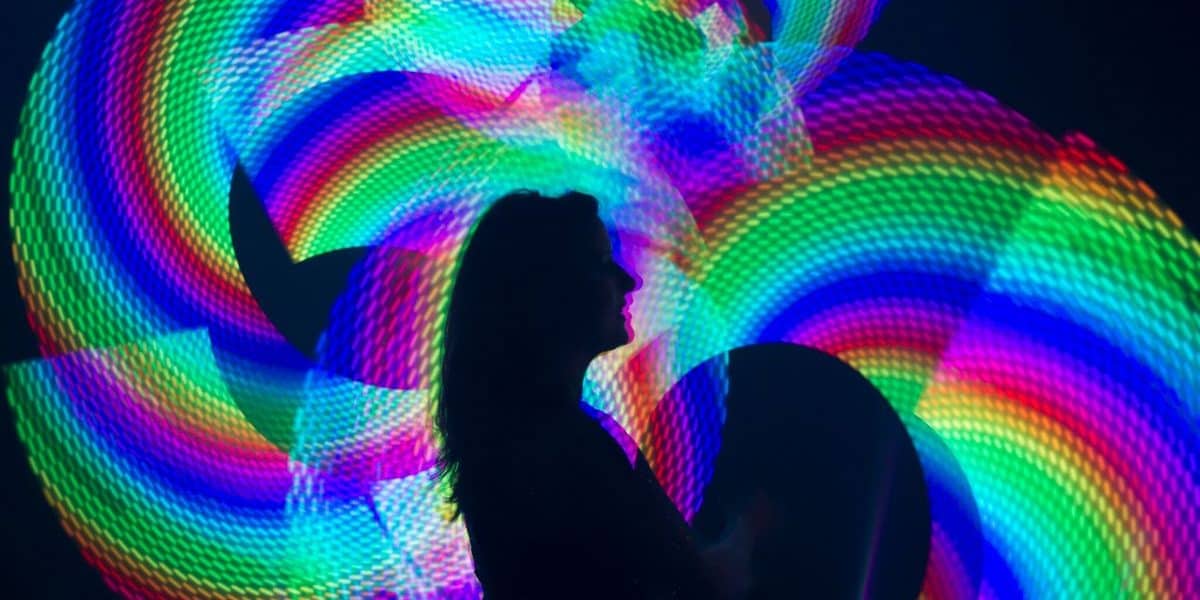 LED Glow Poi Show for hire. Our LED Poi dancers are available to book for brand activations, corporate events or award ceremonies in London & the UK.