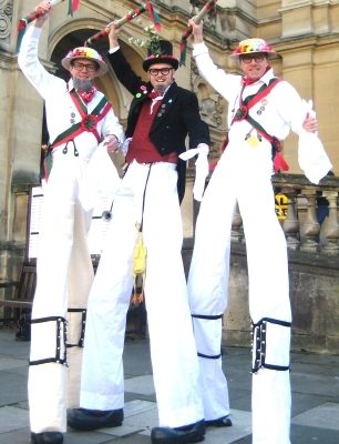 Morris Dancer Stilt Walkers for hire. Our Morris Dancer Stilt Walkers are available to book for Easter events, family fun days or British-themed events in London & the UK. Morris Dancer Stilt Walkers for hire. Our Morris Dancer Stilt Walkers are available to book for Easter events, family fun days or British-themed events in London & the UK.