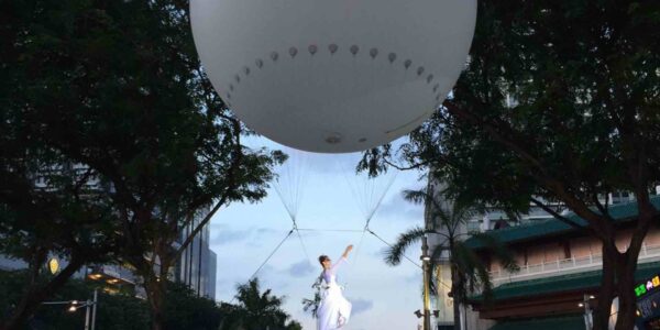Aerial-Performer-Suspended-By-Balloon
