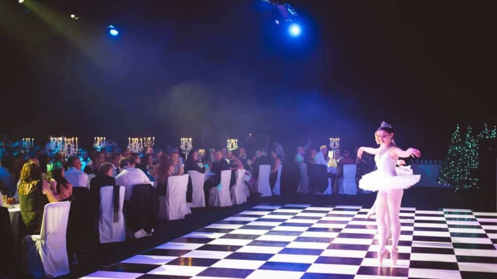 Christmas ballerinas performing at Gala Dinner Event