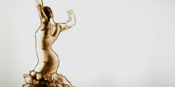 Dancer-Created-With-Sand-Art