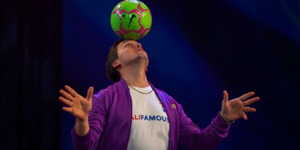 Football-Freestyler-Performs-On-Stage