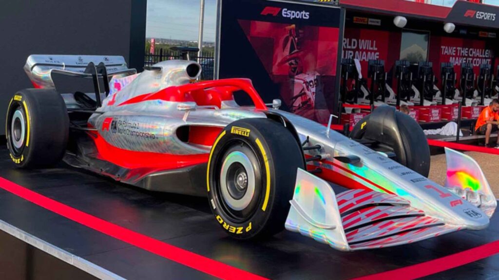 A formula one simulator designed for immersive event experiences.