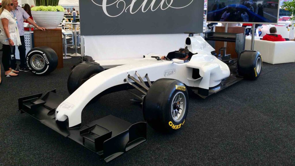 A formula one simulator for your next corporate event