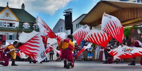 Historical-Flag-Performers-At-Parade-Event