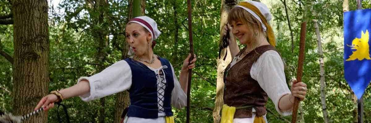 Medieval-Maids-On-Stilts Medieval-Maids-On-Stilts