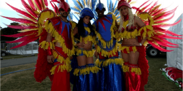 Paradise-Bird-Stilt-Walkers