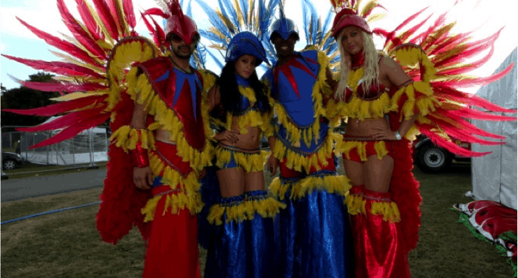 Paradise-Bird-Stilt-Walkers Paradise-Bird-Stilt-Walkers
