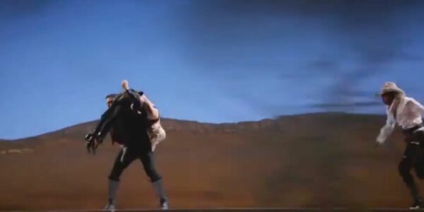 Train-Robbery-Projection-In-Dance-Show