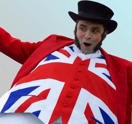 Union-Jack-Stilt-Performer