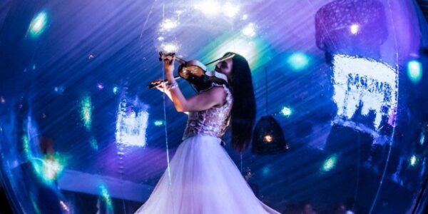 Violin-Player-Inside-Clear-Bubble