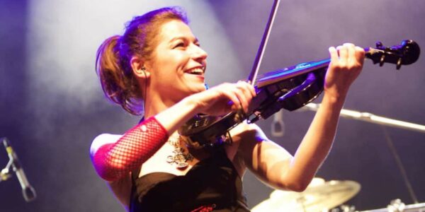 Violinist-Performer-In-Rock-Band