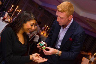 Adam Keisner for hire. Our close-up magician, Adam Keisner, is available to book for corporate events, weddings, gala dinners & private parties in London & the UK.