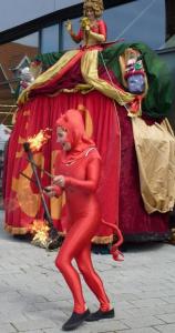 large lady walk about performers and entertainers