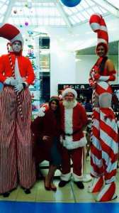 Candy Cane Stilt Walkers 3