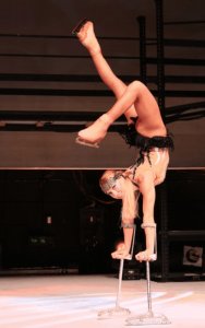 Hire our acrobatic ice skating show for Christmas-themed events in London & the UK.