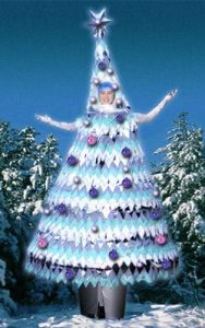 Christmas Tree Stilt Walker 2