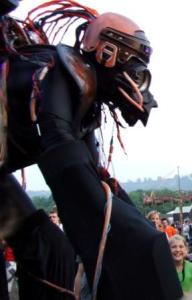 Sci Fi stilt walker for hire, Hire our Sci Fi entertainers and performers in London and the UK.
