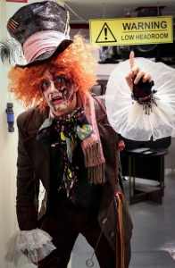 Book our horror-themed Alice in Wonderland characters for Halloween parties in London & the UK.