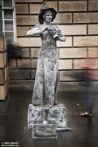 Stone effect human statue for hire