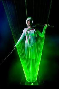 Our Laser violinist is available to hire for all corporate and unique events.