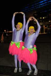 Comedy walkabout Bonkers Ballerinas for hire. Book our street theatre act for picnic events in Cumbria & the UK.