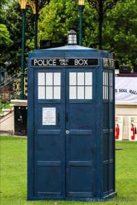 Doctor Who lookalike & TARDIS prop for hire. Book our Doctor Who act for family fun days in the UK & London.