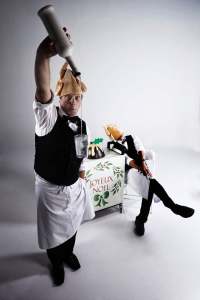 Book our comedy waiters as Christmas entertainers for corporate events in the UK.