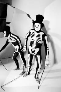 Skeleton performers and entertainers for hire in London and the UK.