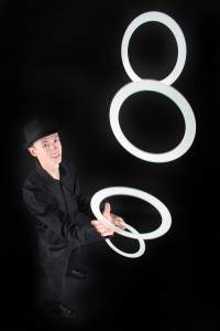 Hire our LED juggling performer, perfect to light up your night.