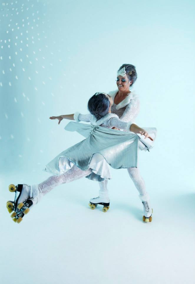 Christmas Roller Skating Dancers for hire. Book our roller skaters for Christmas-themed events in London & the UK.