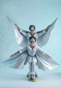 Roller Skating Dance show for hire. Our Christmas-themed dance show is available to book for Winter Wonderland-themed events in the UK & London.