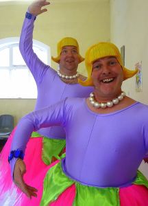 Comedy walkabout act for hire. Book The Bonkers Ballerinas for outdoor festivals in the UK & London.