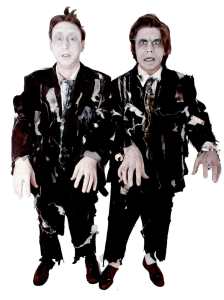 Zombie mime artist for hire. Our Zombie themed entertainment can be hired in London and the UK.