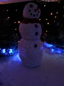 Christmas-themed props for hire. Our Human Snowman is available to hire shopping centre events in London & the UK.