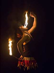 Fire & glow performer for corporate events available to book in Bristol.