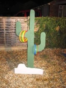 Book our cactus hoop throw game for your event. Our cactus is available for hire in London and around the UK.