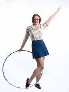 The Comedy Loop for hire. Book our 70's-themed comedy hula hoop act for private events, corporate events or weddings in London & the UK.