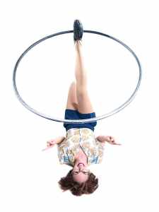 Comedy hula hoop act for hire. Book The Comedy Loop for private events in the Bristol & the UK.