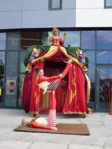 Walk about entertainers for hire.