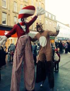 Candy Cane Stilt Walkers 2